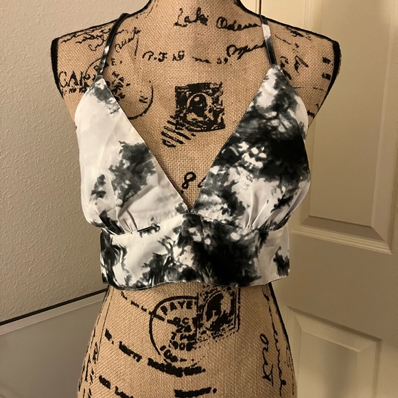 R by Raga tie dye cropped cami bra top sexy summer large L - Picture 1 of 5